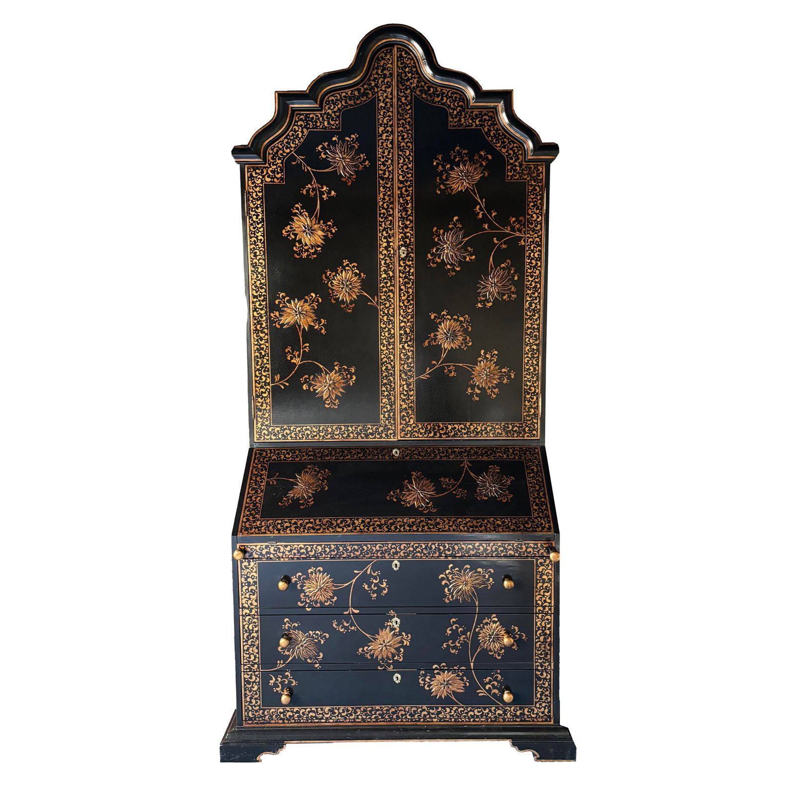 Chinoiserie Decorated Secretary Bookcase (1 of 9)
