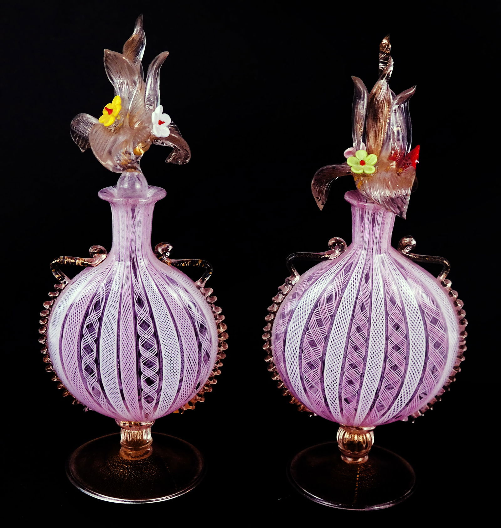 Pair of Venetian Glass Scent Bottles (1 of 8)