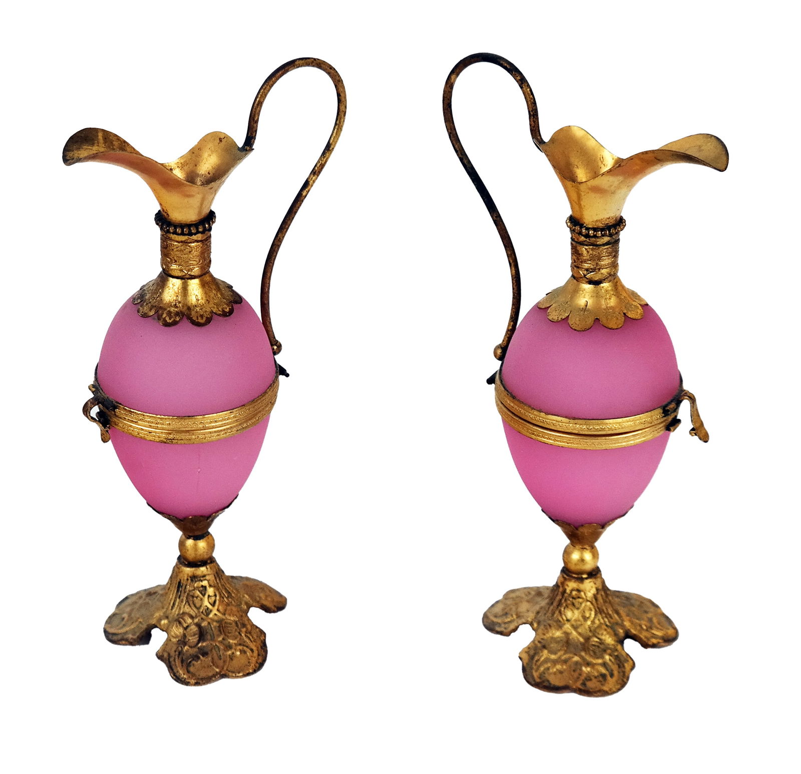 Pair of Bristol Opaline Ewer Condiments (1 of 11)