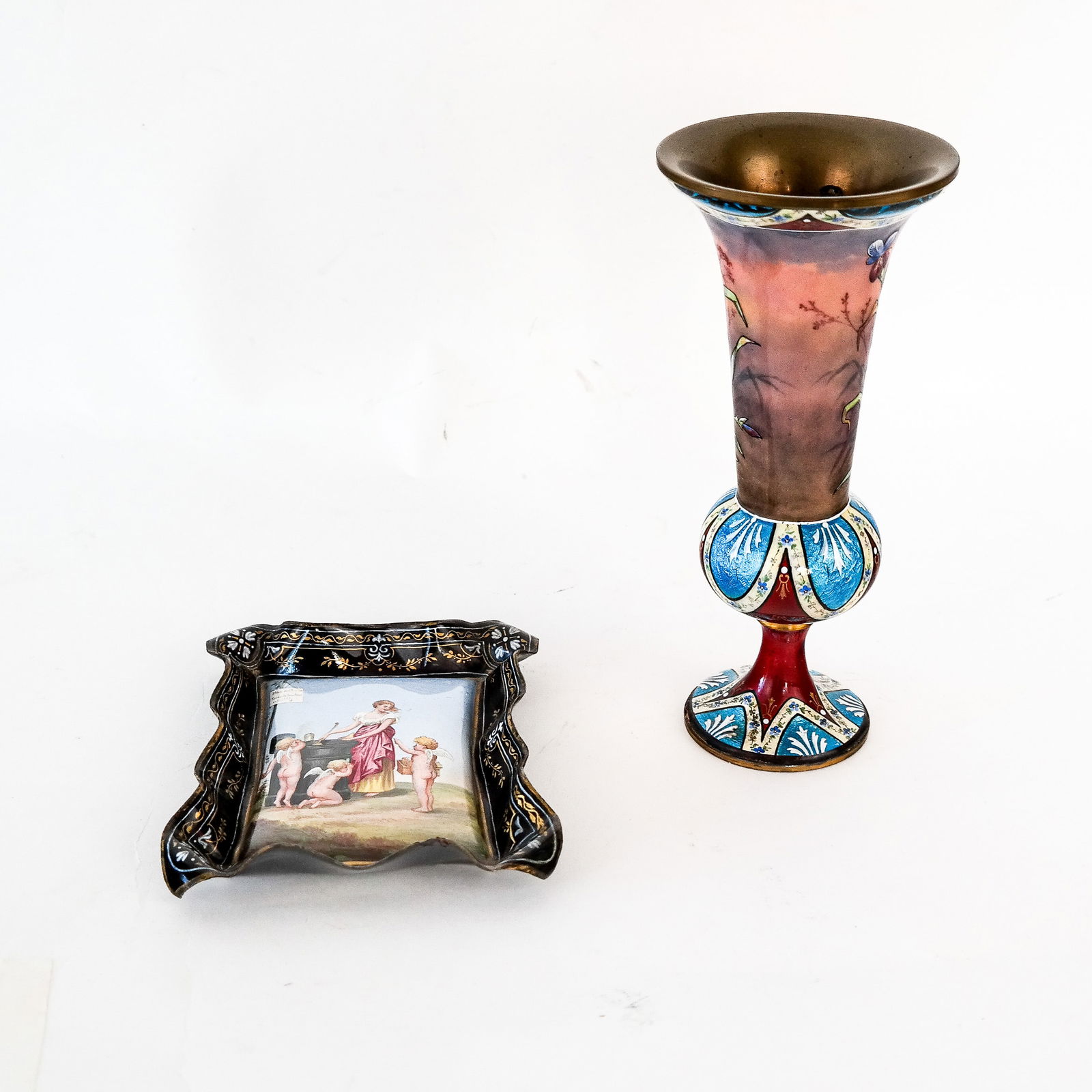 Two French Enamel Decorated Items (1 of 11)
