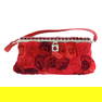 Valentino Red Satin and Tulle Evening Bag