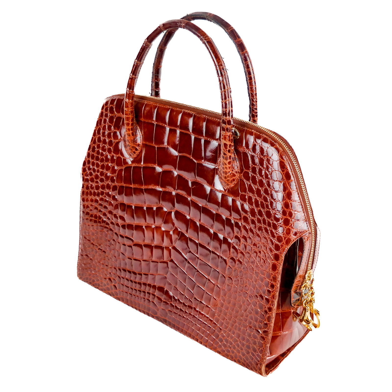 Salvatore Ferragamo Crocodile and Suede Bag (1 of 7)