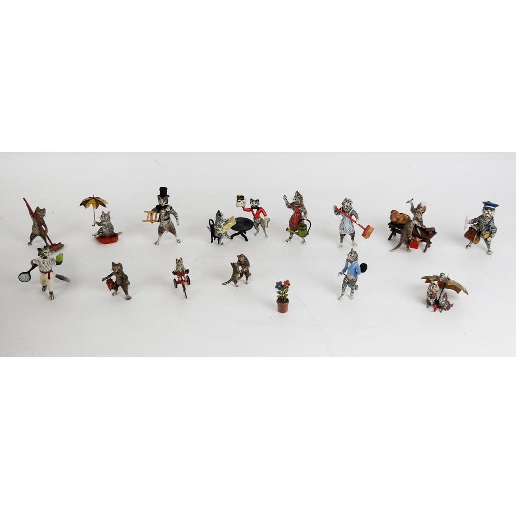 Franz BERGMANN: Bronze Cats and Others, 14 (1 of 10)