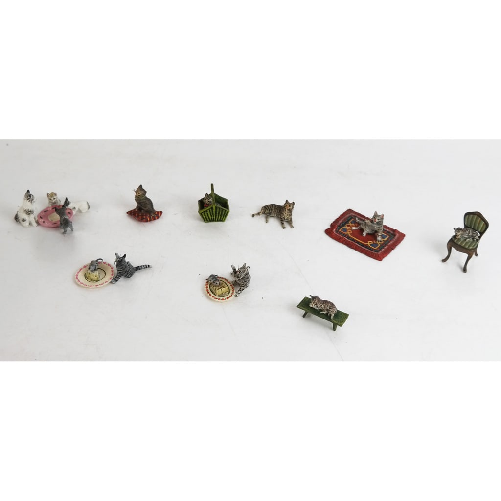 Franz BERGMANN: Bronze Cat Figurines, 9 (1 of 11)