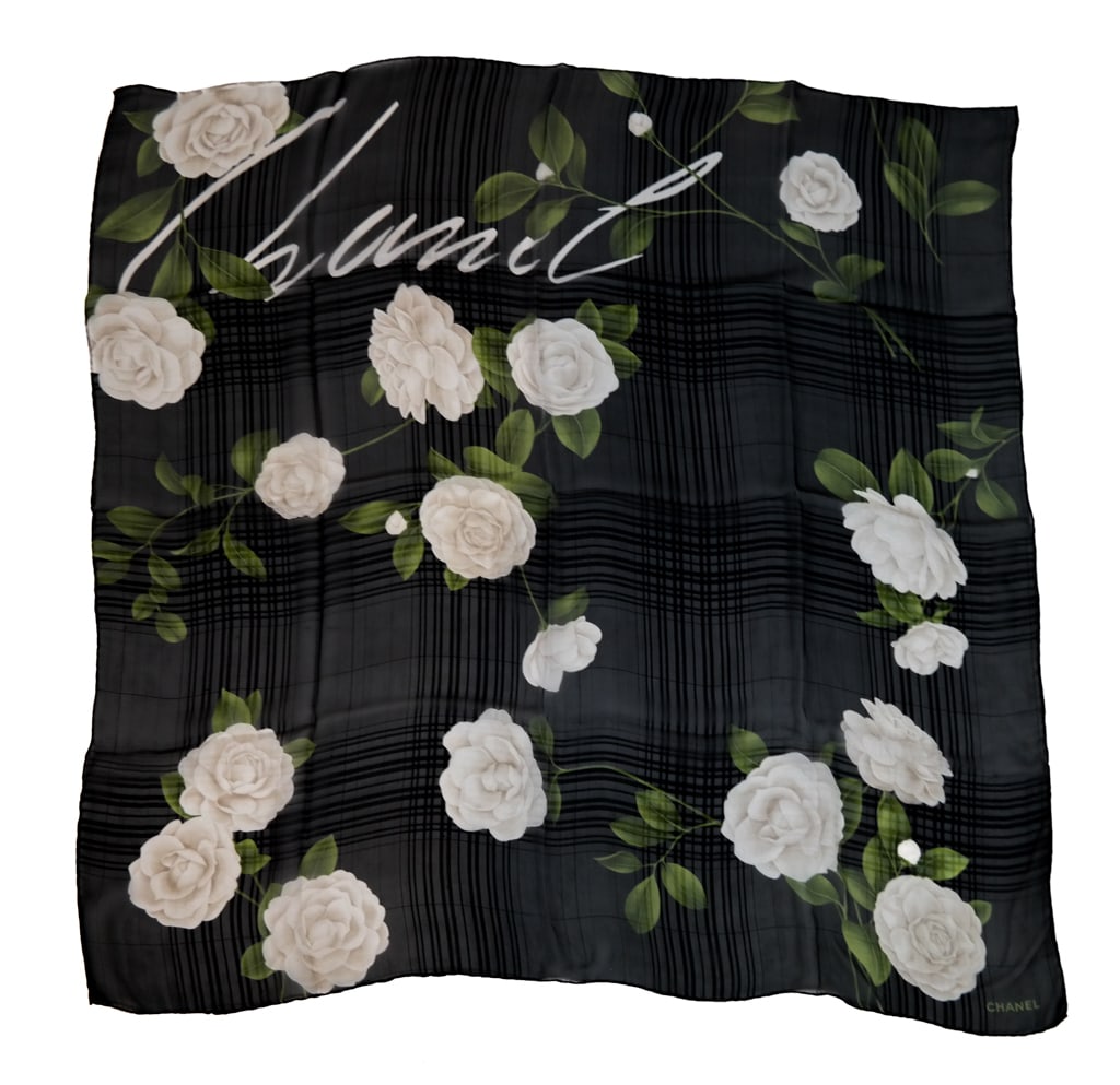 Chanel Vintage Silk Chiffon Scarf (1 of 5)