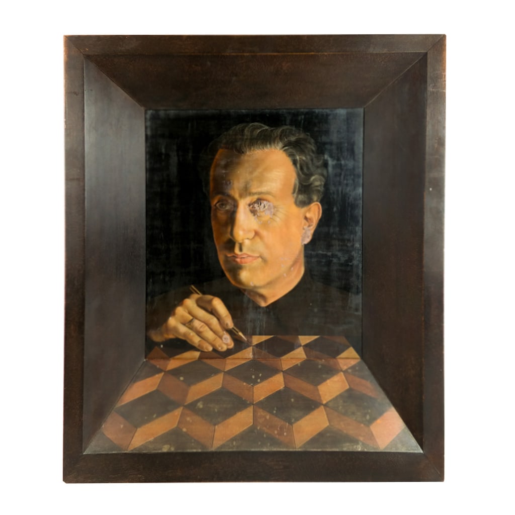 Trompe L'Oeil Oil on Board Painting (1 of 12)