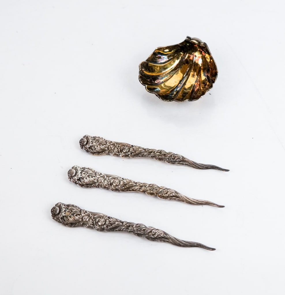 Tiffany & Co. Sterling Nut Picks & Nut Dish (4) (1 of 9)