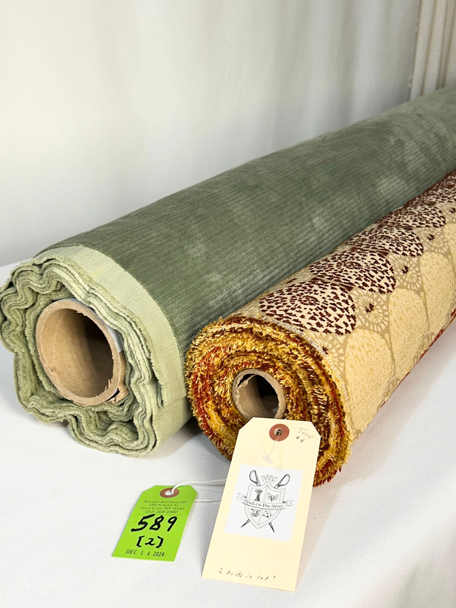 Jacquard Chenille and Romo Green Velvet Fabric (1 of 6)