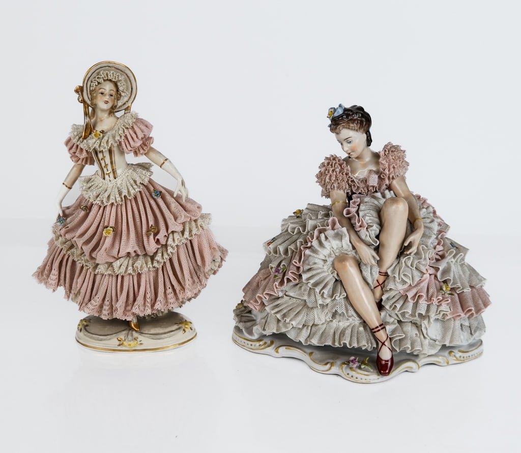 Two Continental Porcelain Lace Figures (1 of 14)