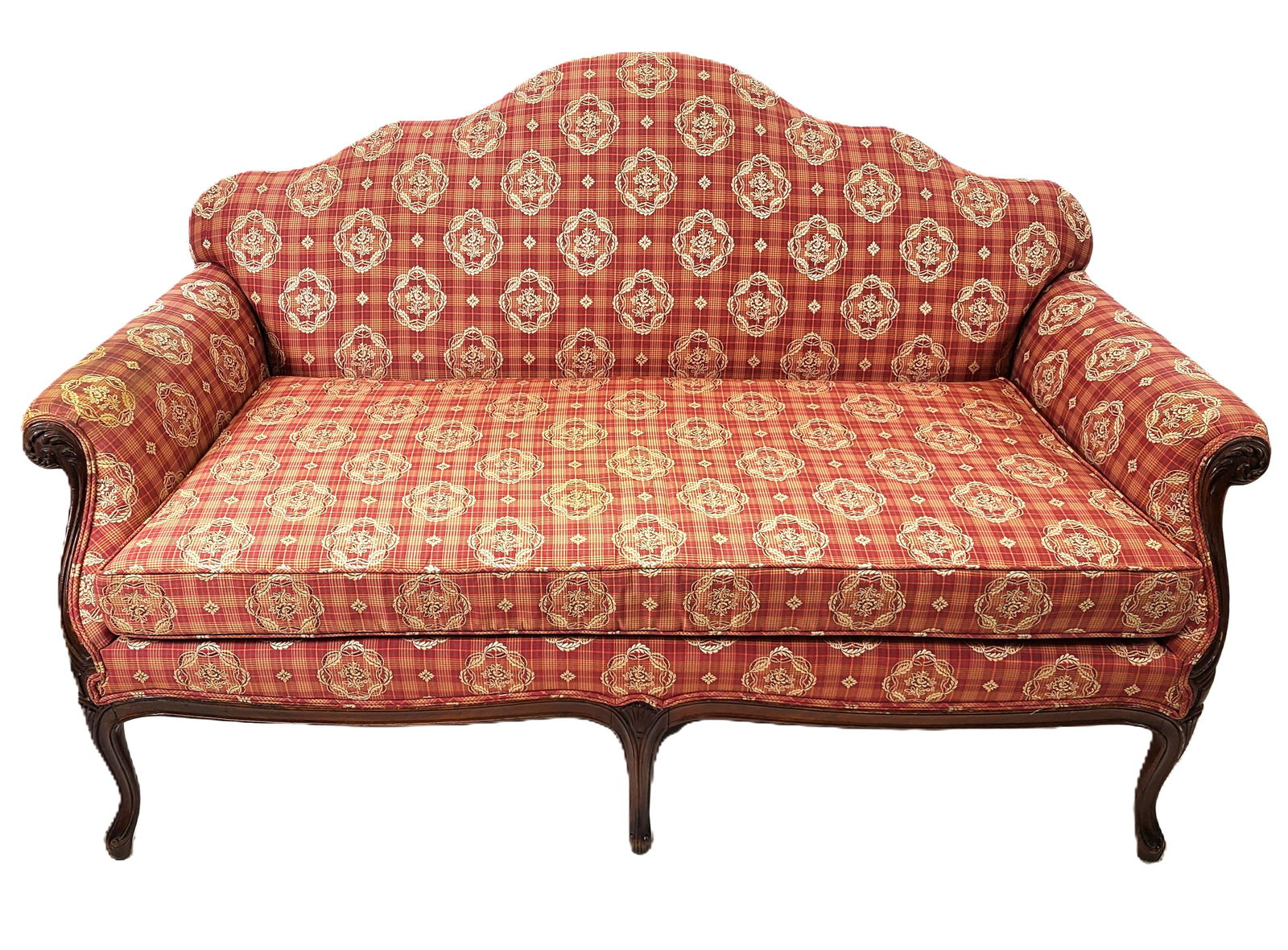 Red Camelback Couch (1 of 15)