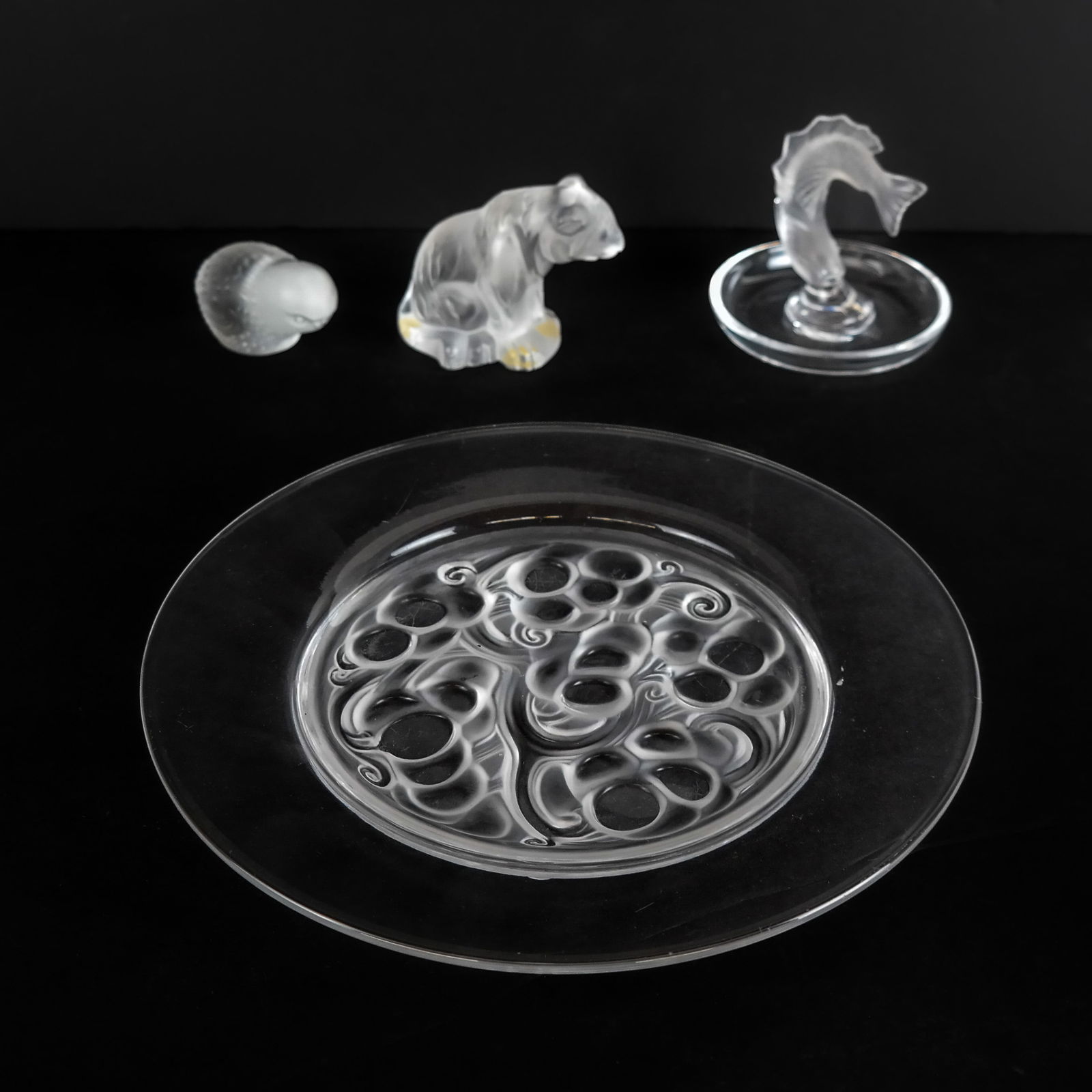 Group of Lalique Frosted Crystal Objects (4) (1 of 20)