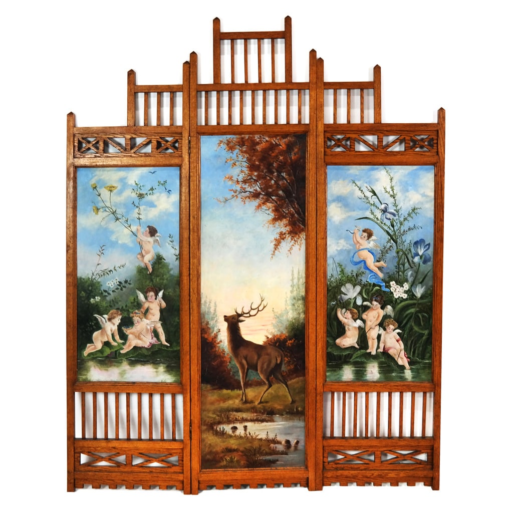 Arts & Crafts 3-Panel Floor Screen (1 of 10)