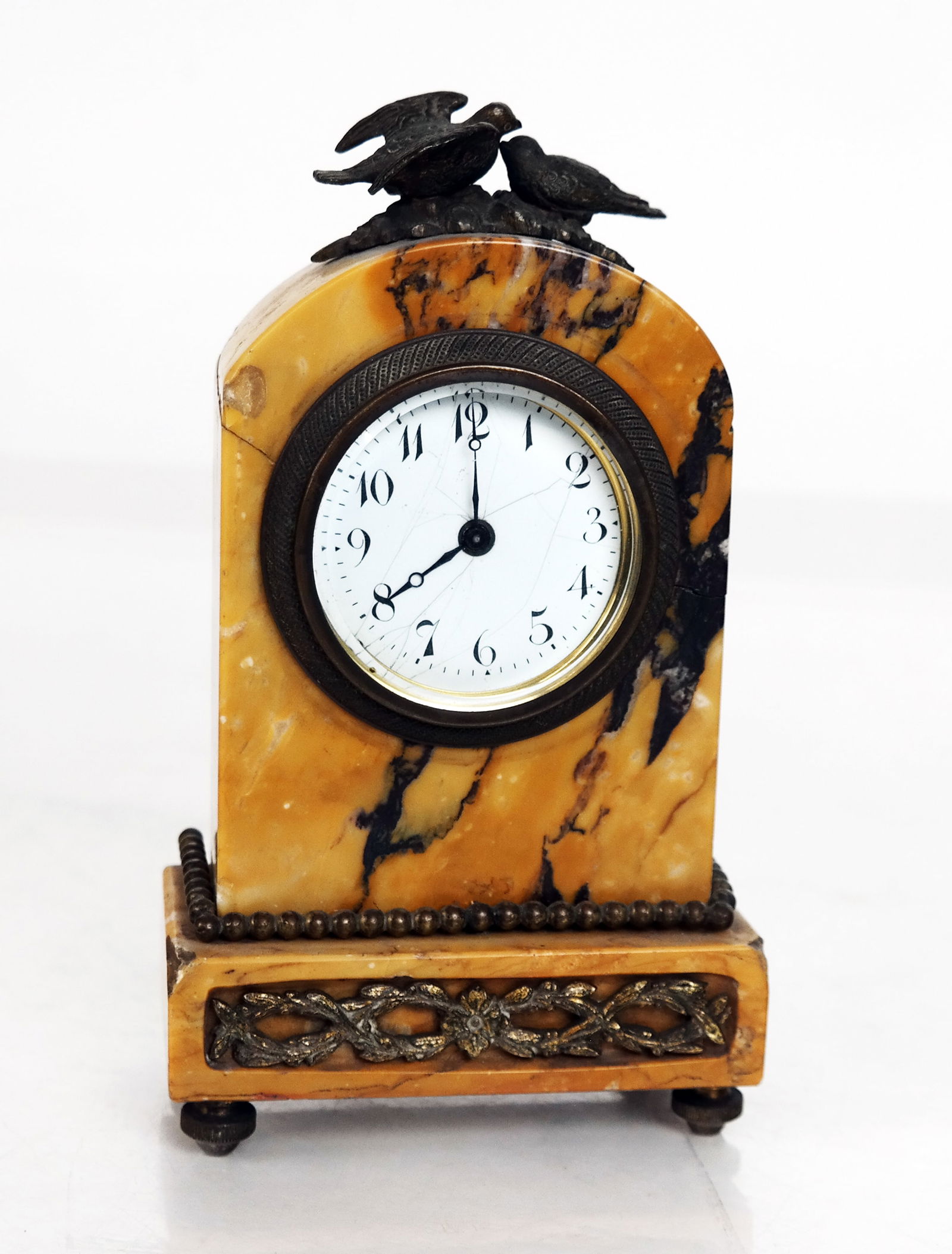 Sienna Marble Mantel Clock (1 of 9)