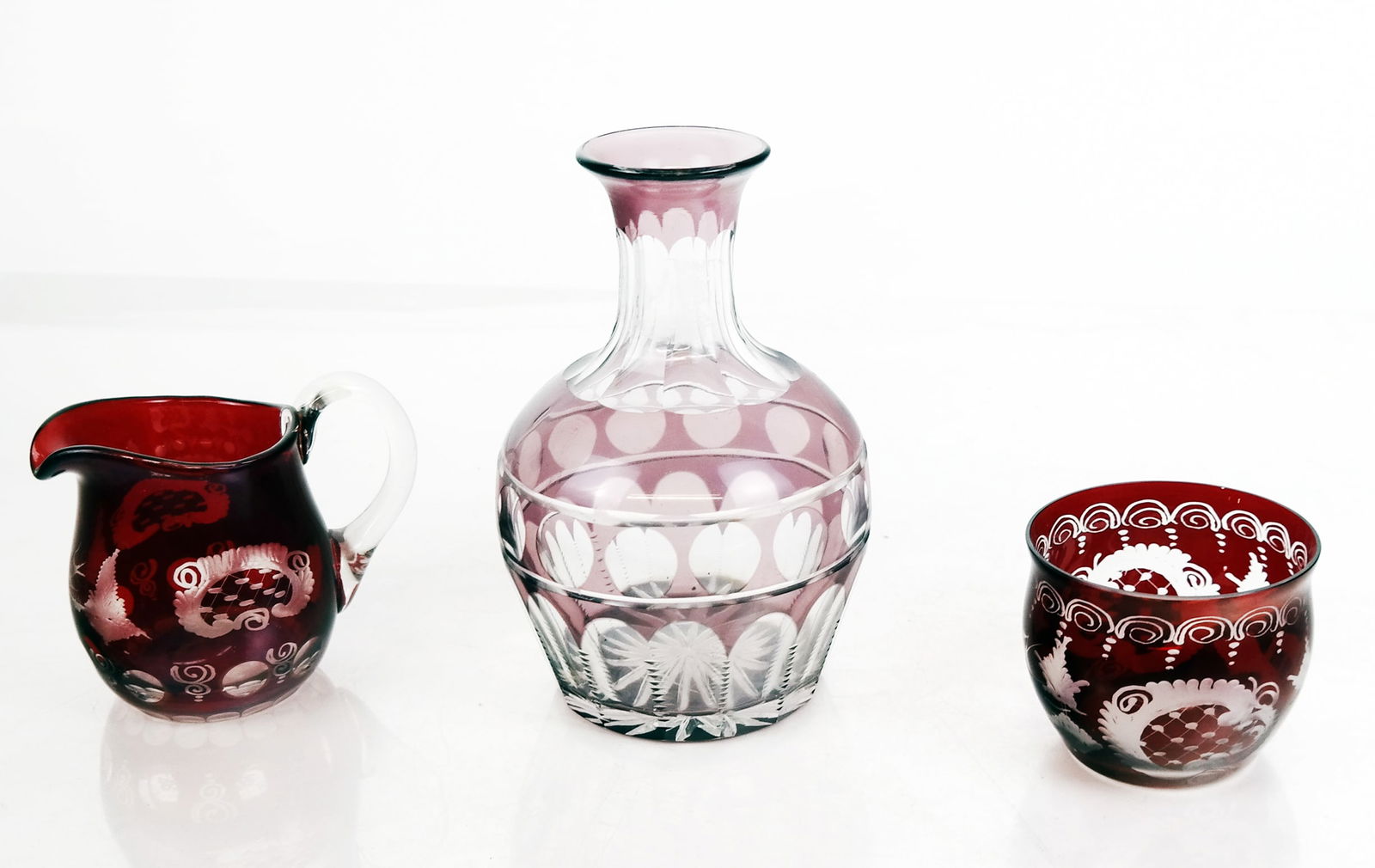 Three Cased and Cut Crystal Vessels (1 of 10)