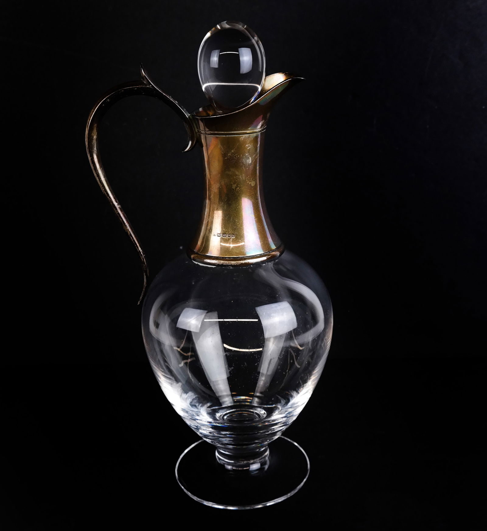 English Silver-Mounted Claret-Style Ewer (1 of 7)