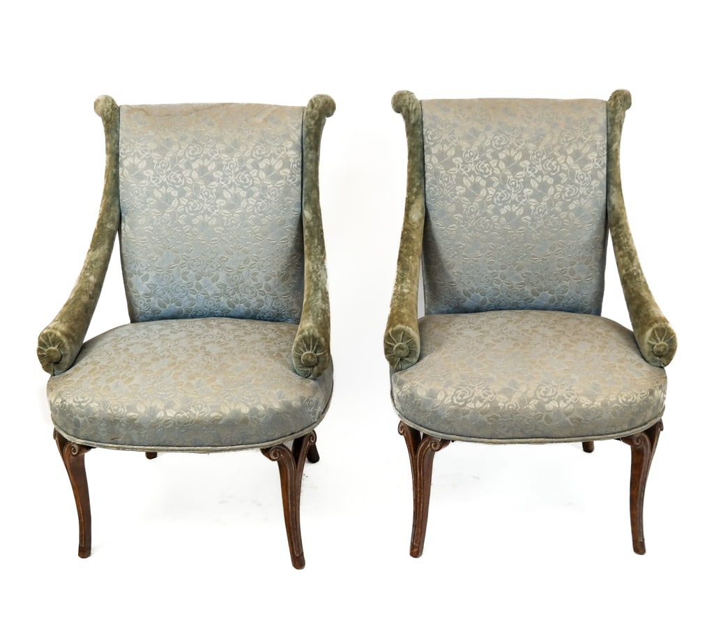 Antique Custom Upholstered Armchairs, 2 (1 of 12)