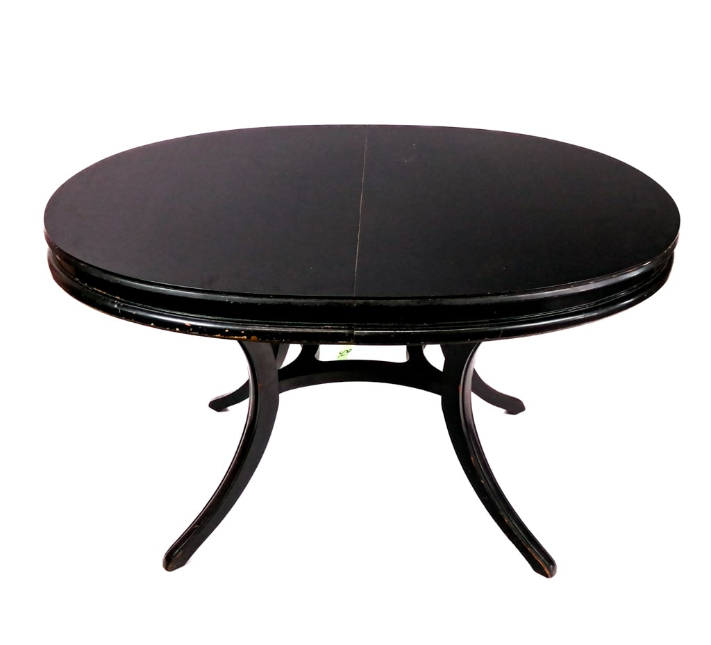Black Lacquer Extendable Dining Table (1 of 11)