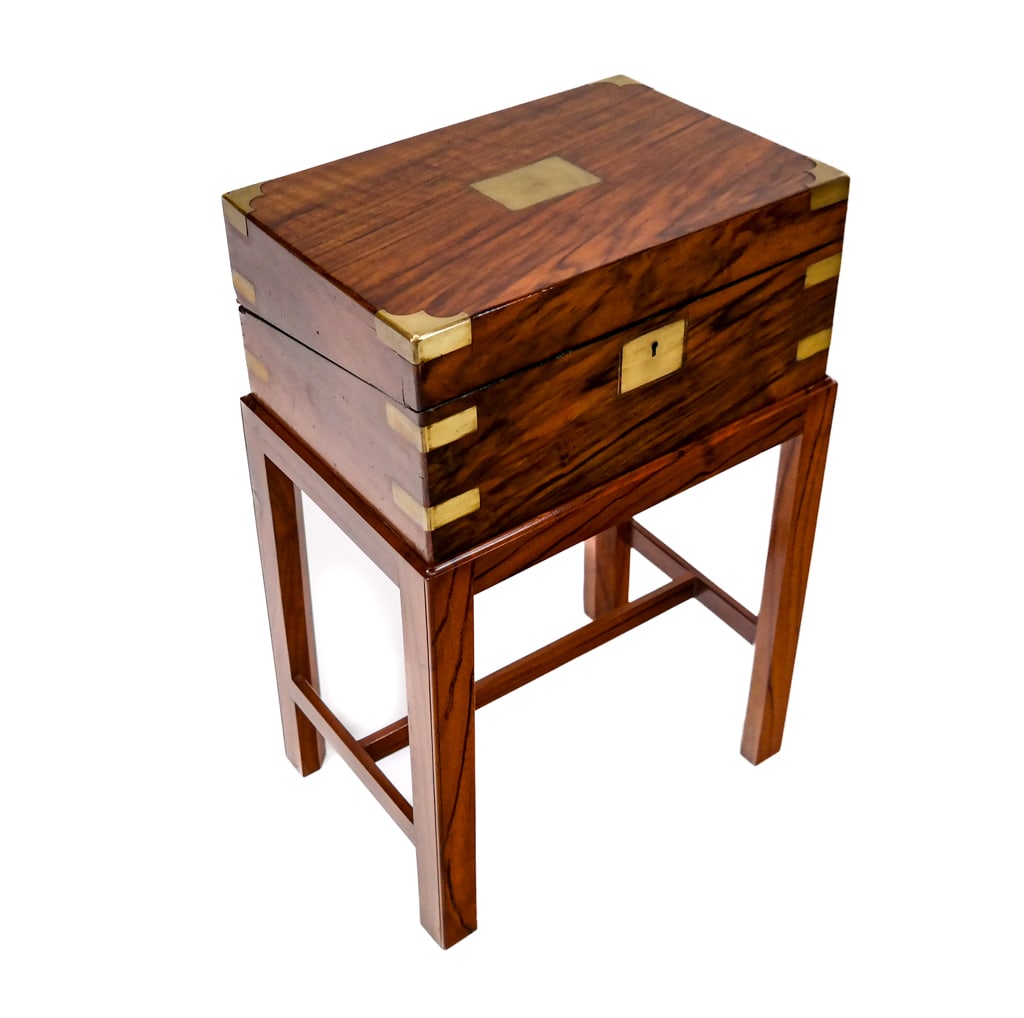 English Rosewood Campaign Lapdesk on Stand (1 of 10)
