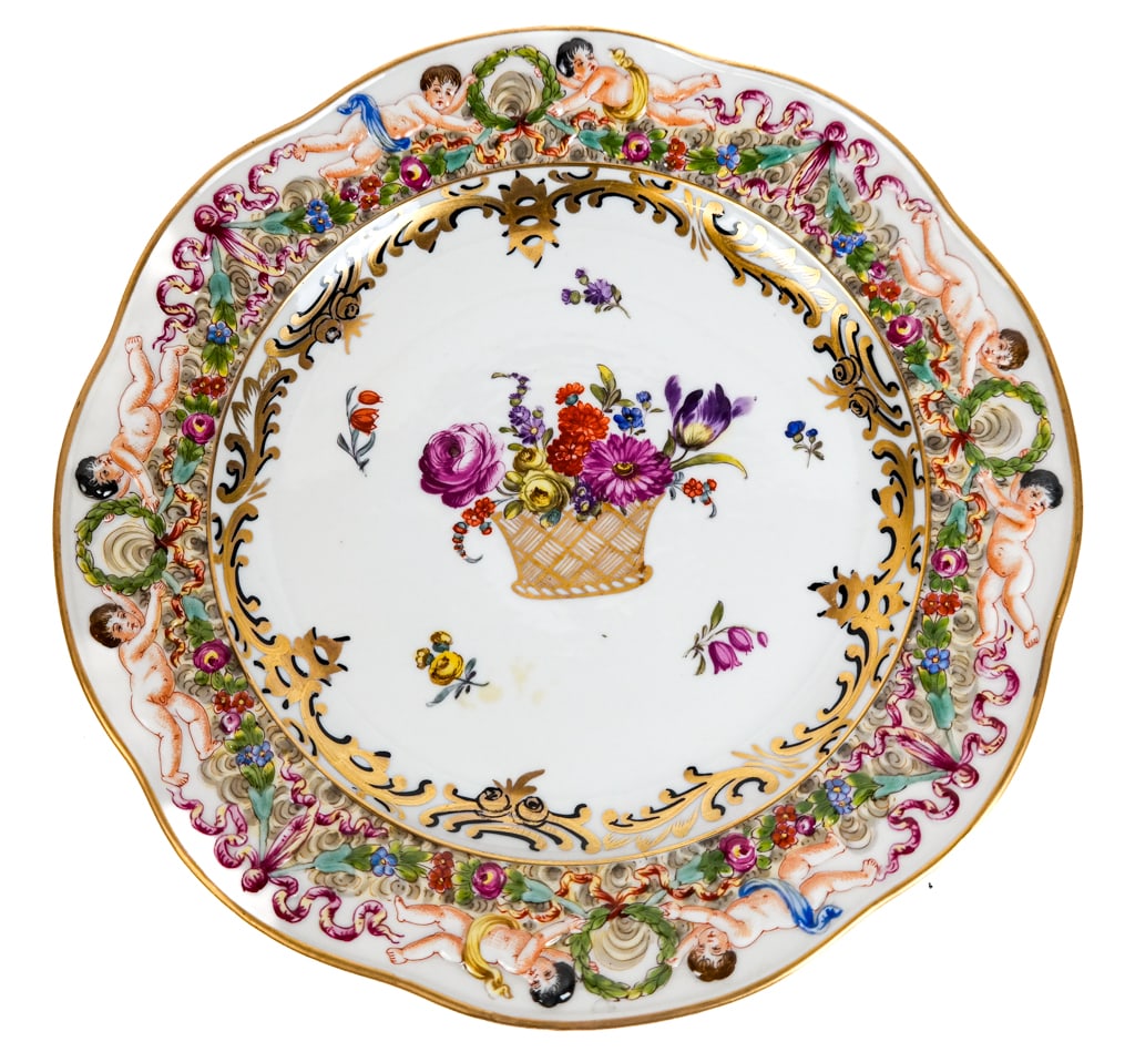 Capo Di Monte Polychrome Luncheon Plates (12) (1 of 10)