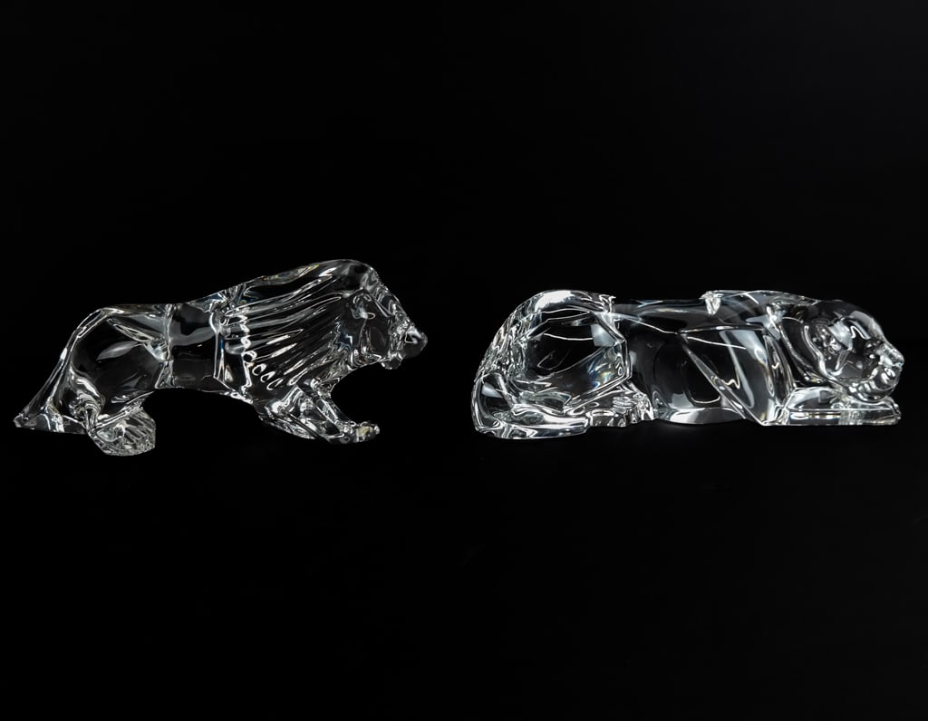 Baccarat Two Crystal Figures Big Cats (2) (1 of 14)