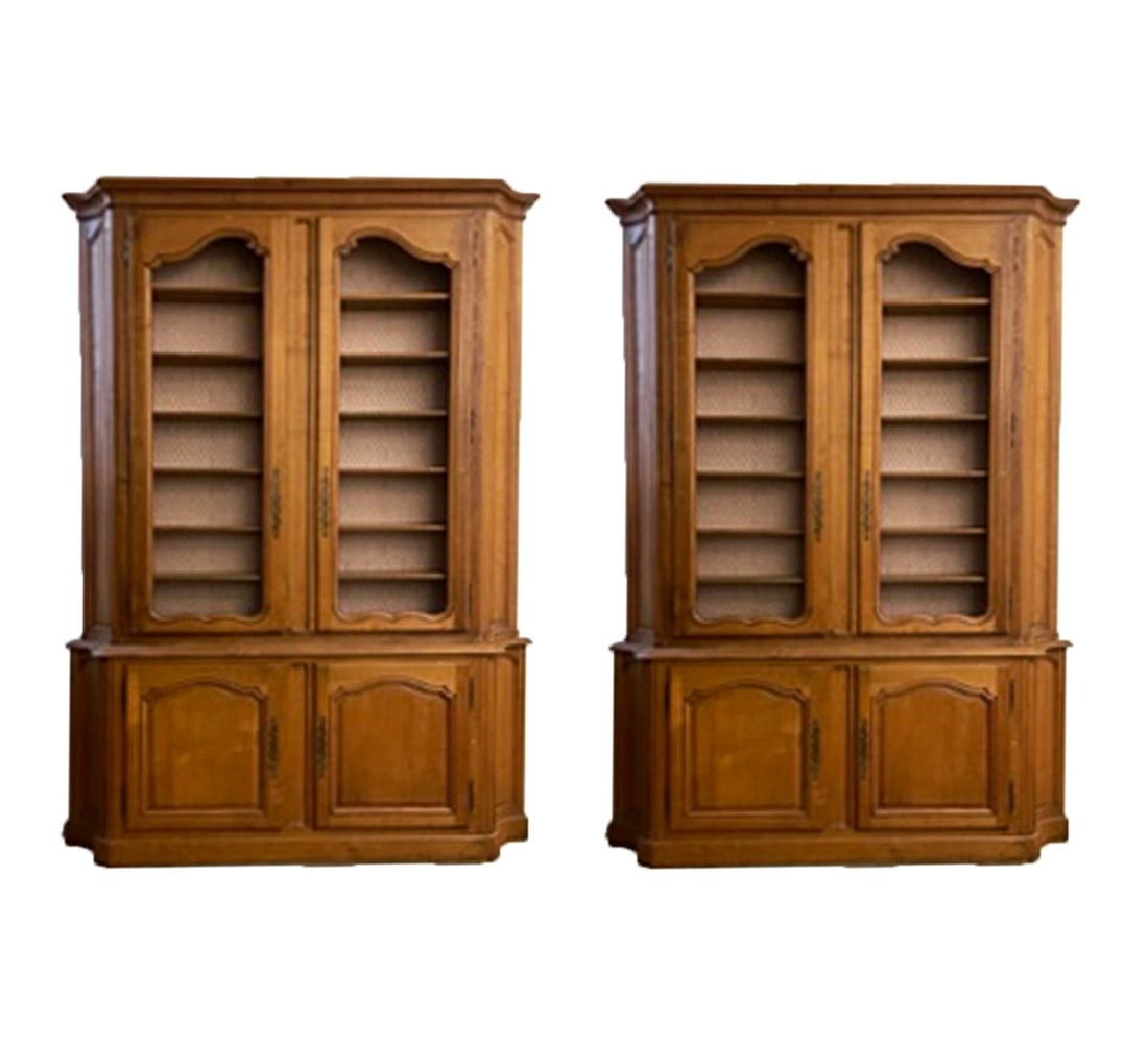 Pair of 19th C. Palatial French Oak Bookcases (1 of 15)