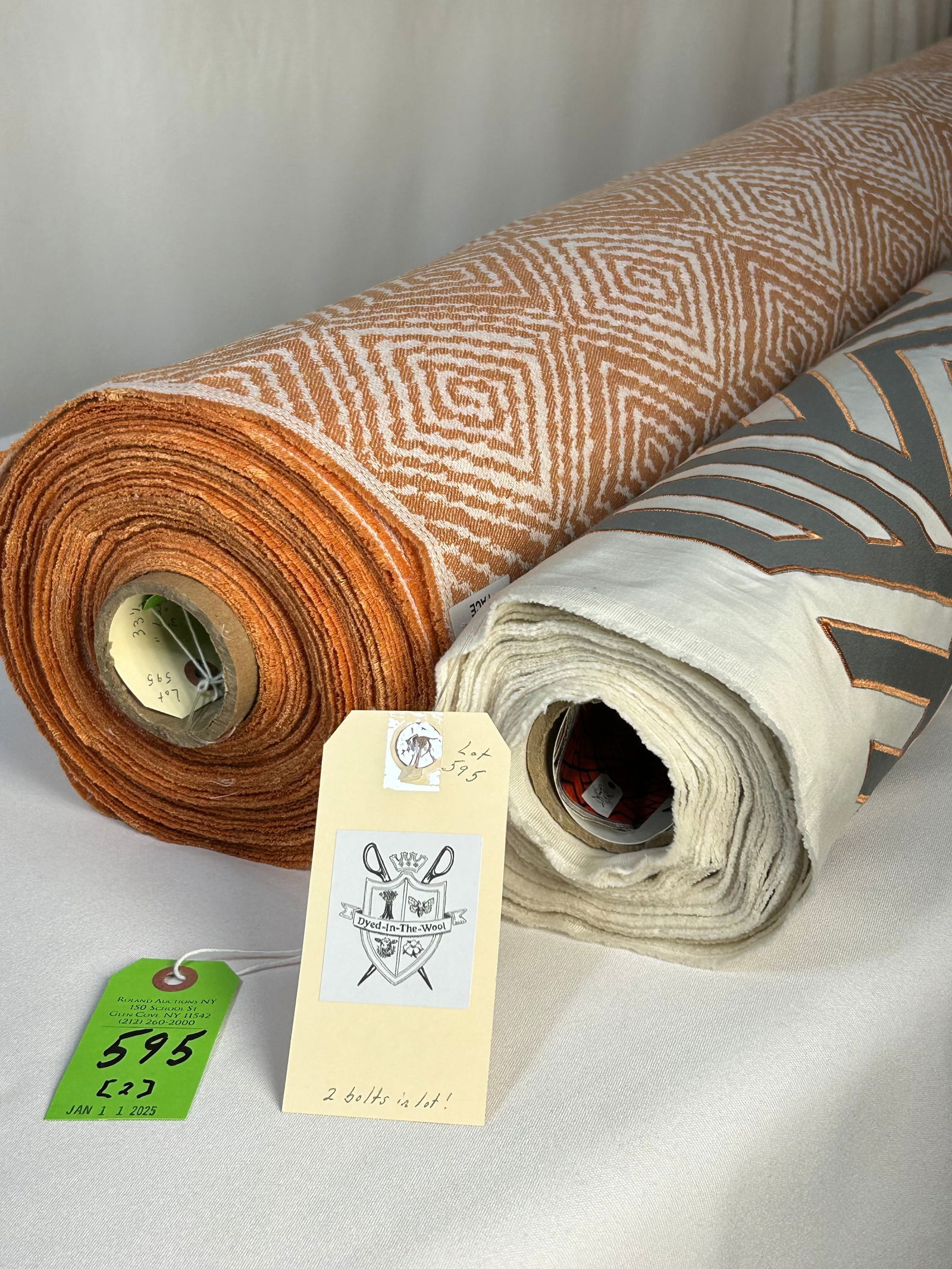 Fret Fabrics Embroidery & Companion Damask Fabrics (1 of 7)