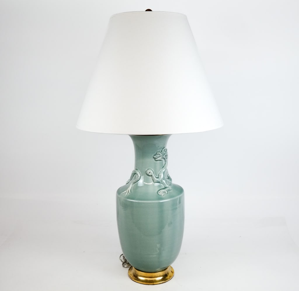 Chinese Blue Celadon Lamp (1 of 8)