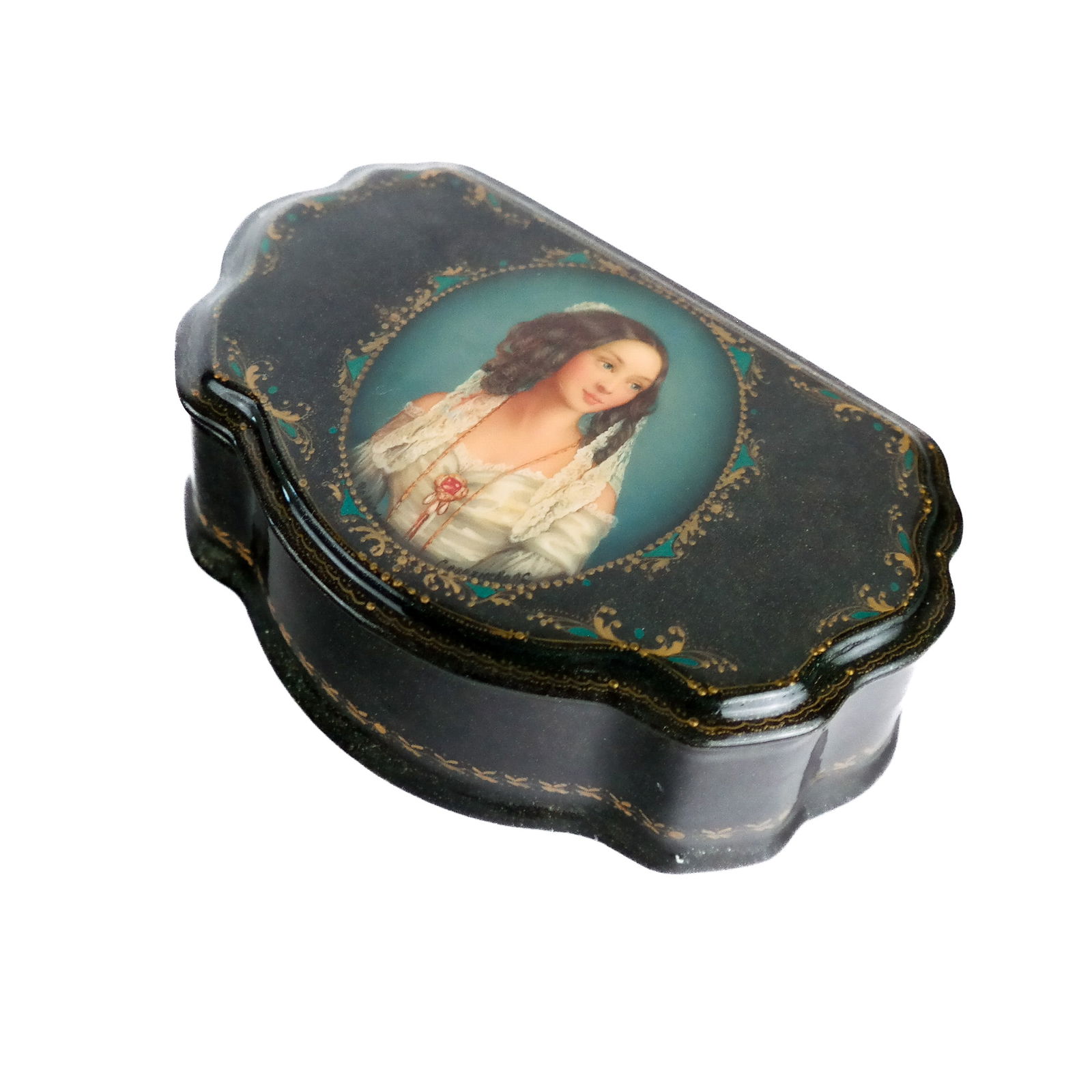 19th C. Russian Lacquered Trinket Box (1 of 11)