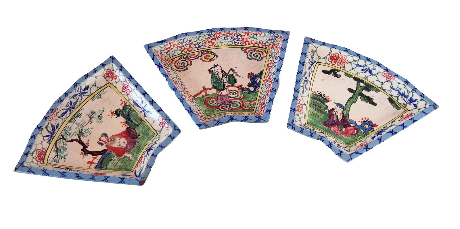 Three Chinese Soft Paste Porcelain Dishes (1 of 9)