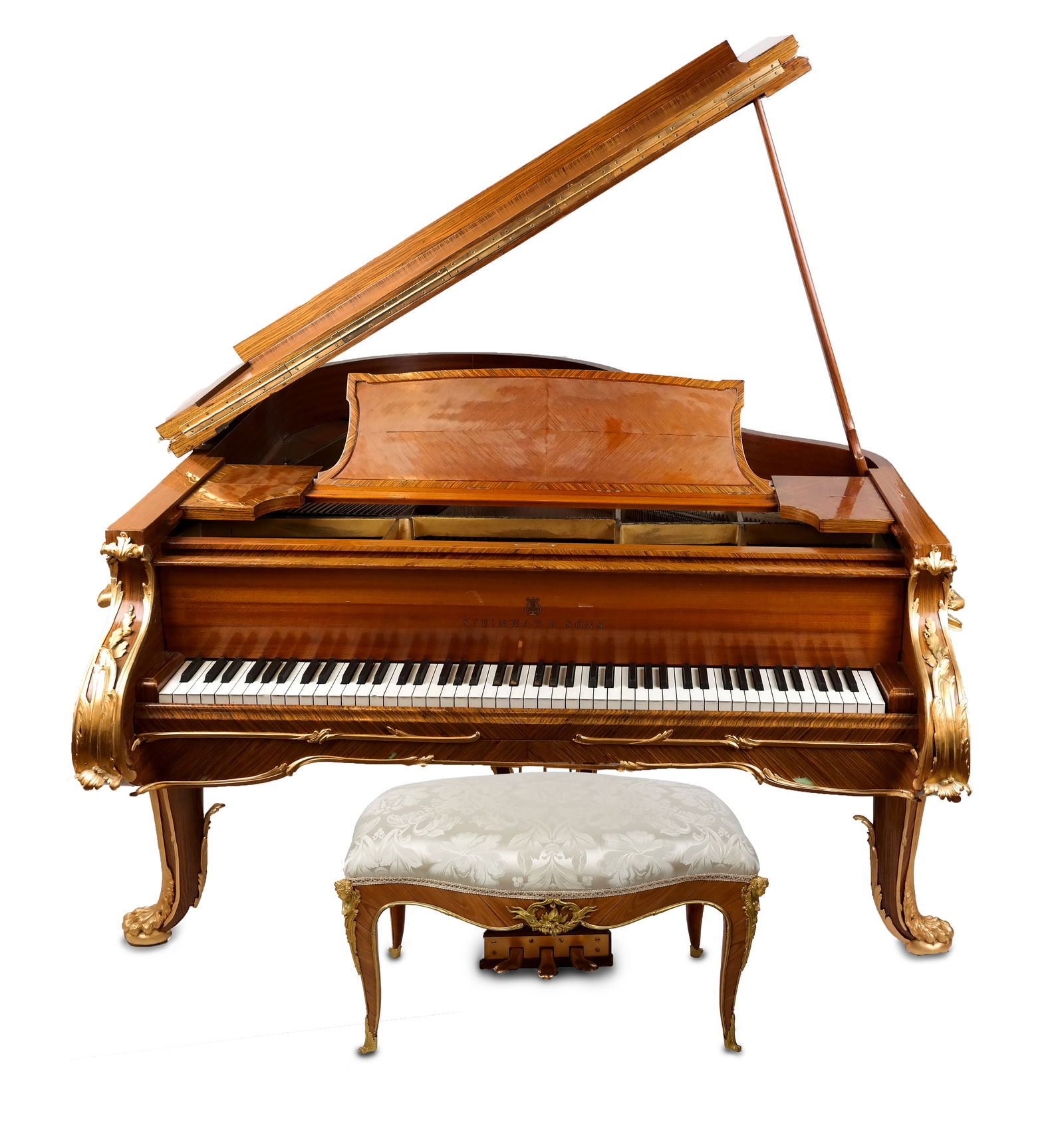 Steinway Francois Linke Gilt Bronze Piano w/ Stool (1 of 20)