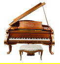 Steinway Francois Linke Gilt Bronze Piano w/ Stool