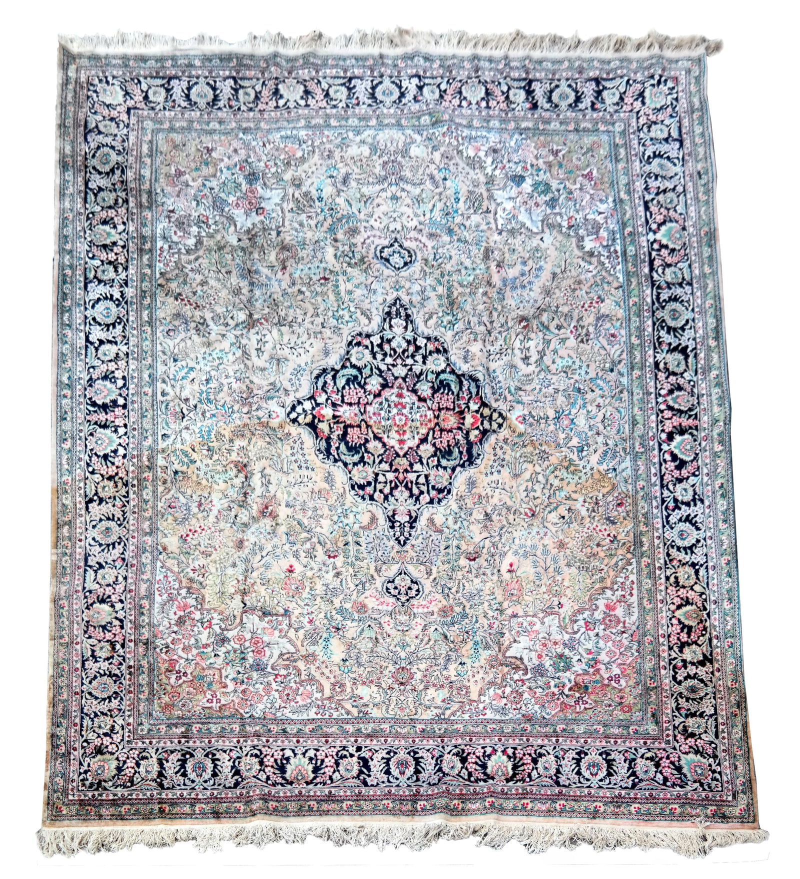 Contemporary Handmade Persian Style Silk Rug (1 of 11)