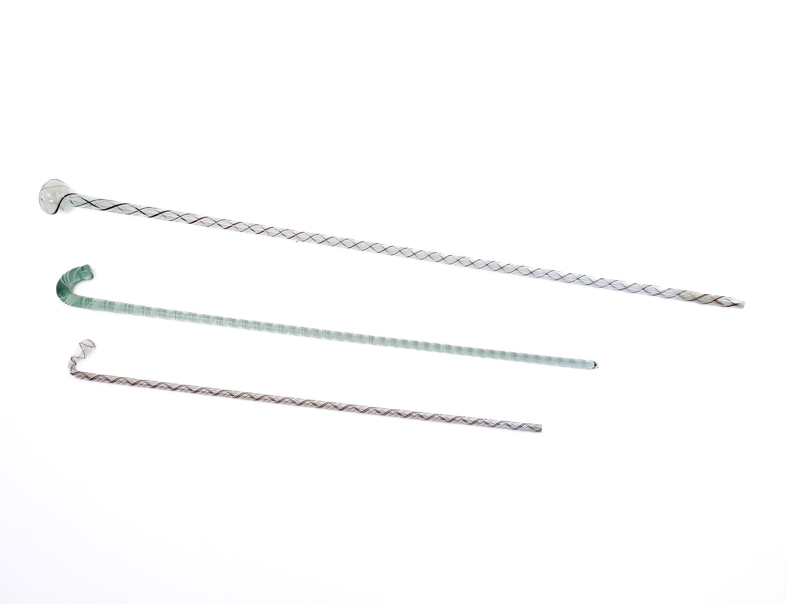 3 Hand Blown Venetian Glass Walking Sticks (1 of 14)
