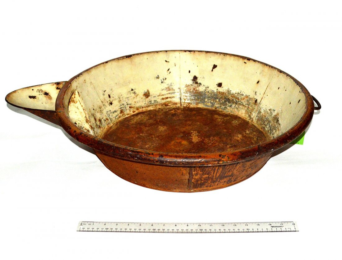 Copper Basin: Copper basin with spout.
