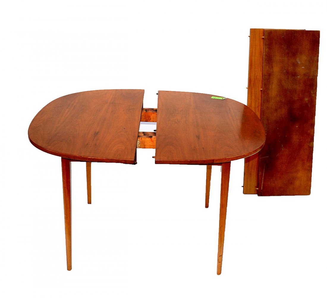Widdicomb Dining Room Table: Minor scuffs, otherwise good condition. With two leaves. 44 3/4" x 45 1/8" x 29 18".