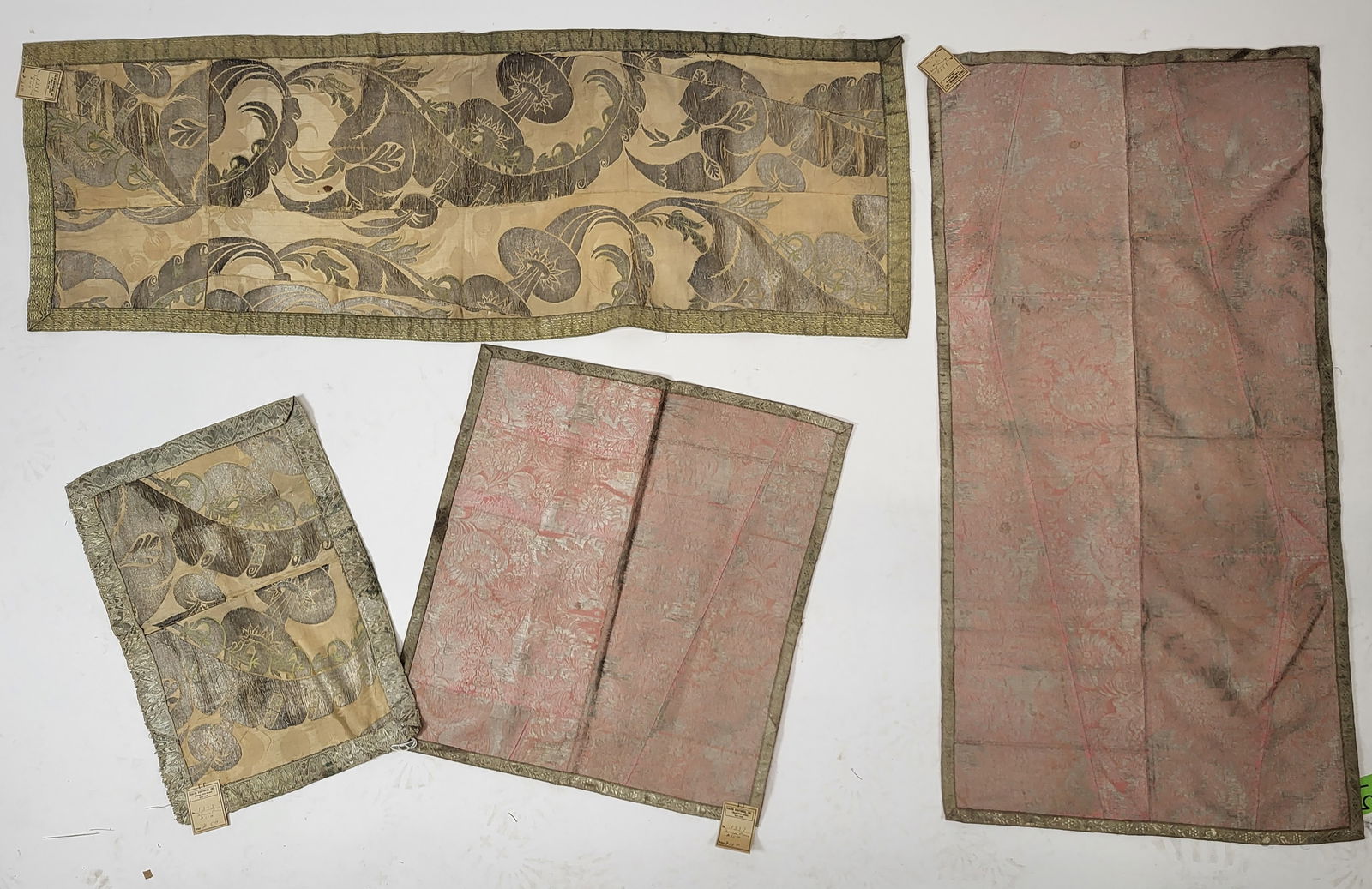 5 18th C. Bizarre & Lace Pattern Silk Mats (1 of 20)