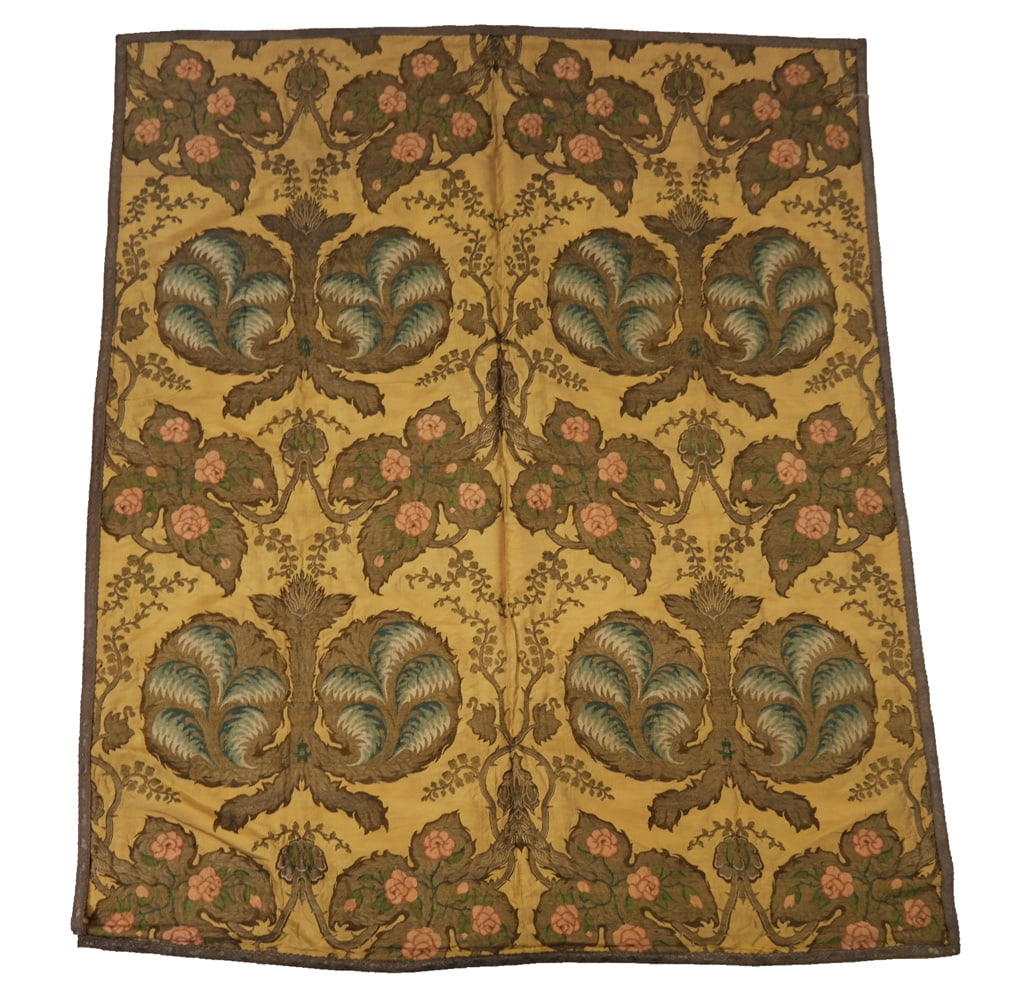 Continental Art Nouveau Silver Brocaded Silk Cover (1 of 8)