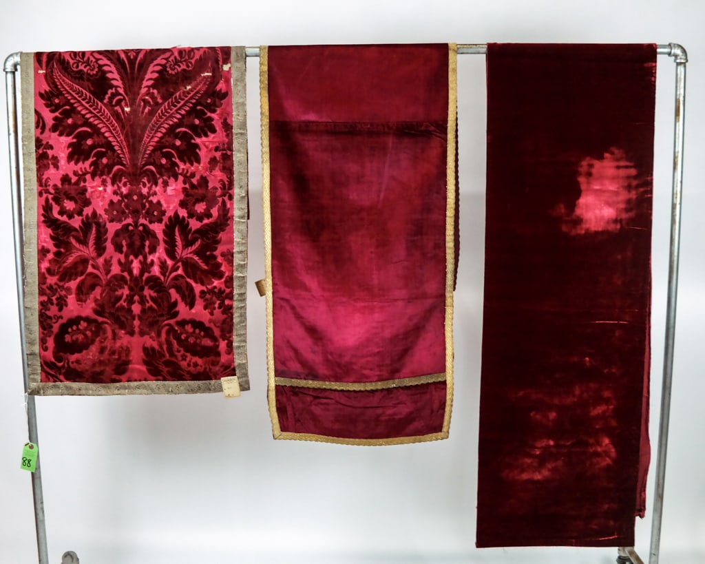 Group of 3 18th/19th C. Silk Velvet (1 of 11)
