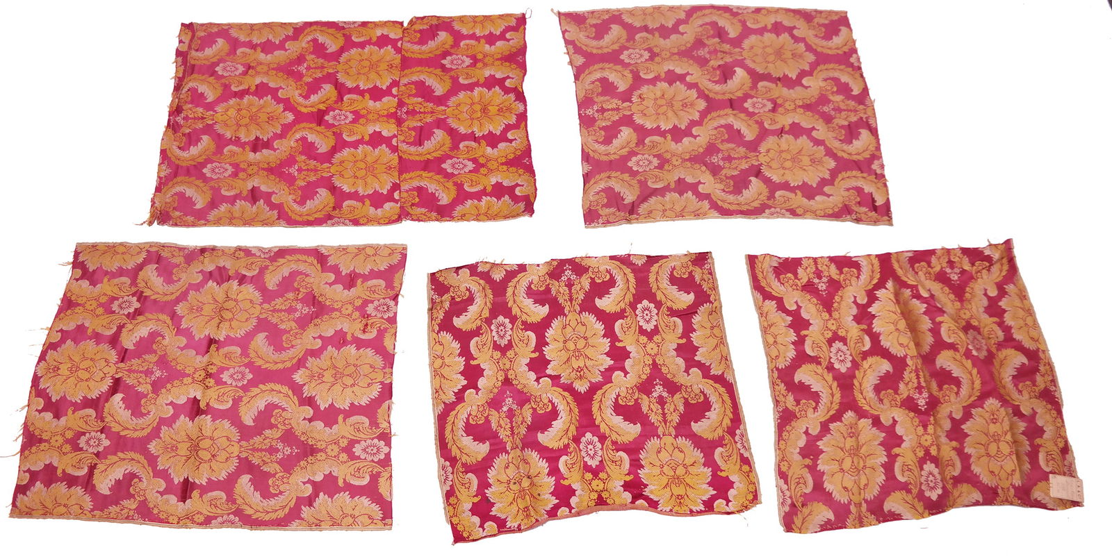 Group of 5 Fragments of Italian 17th C. Brocade (1 of 9)