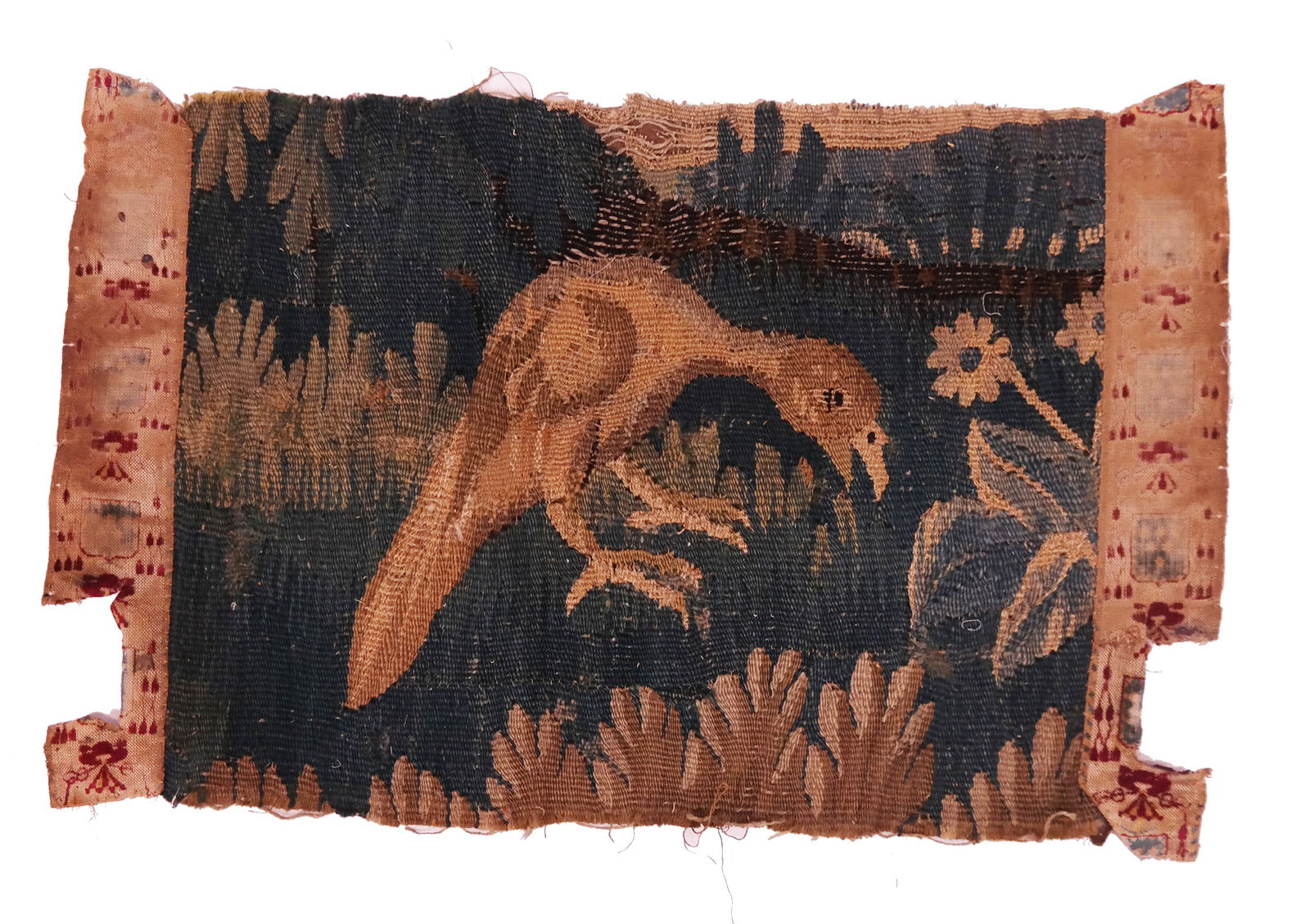 17th C. Flemish Verdure Tapestry Fragment (1 of 9)