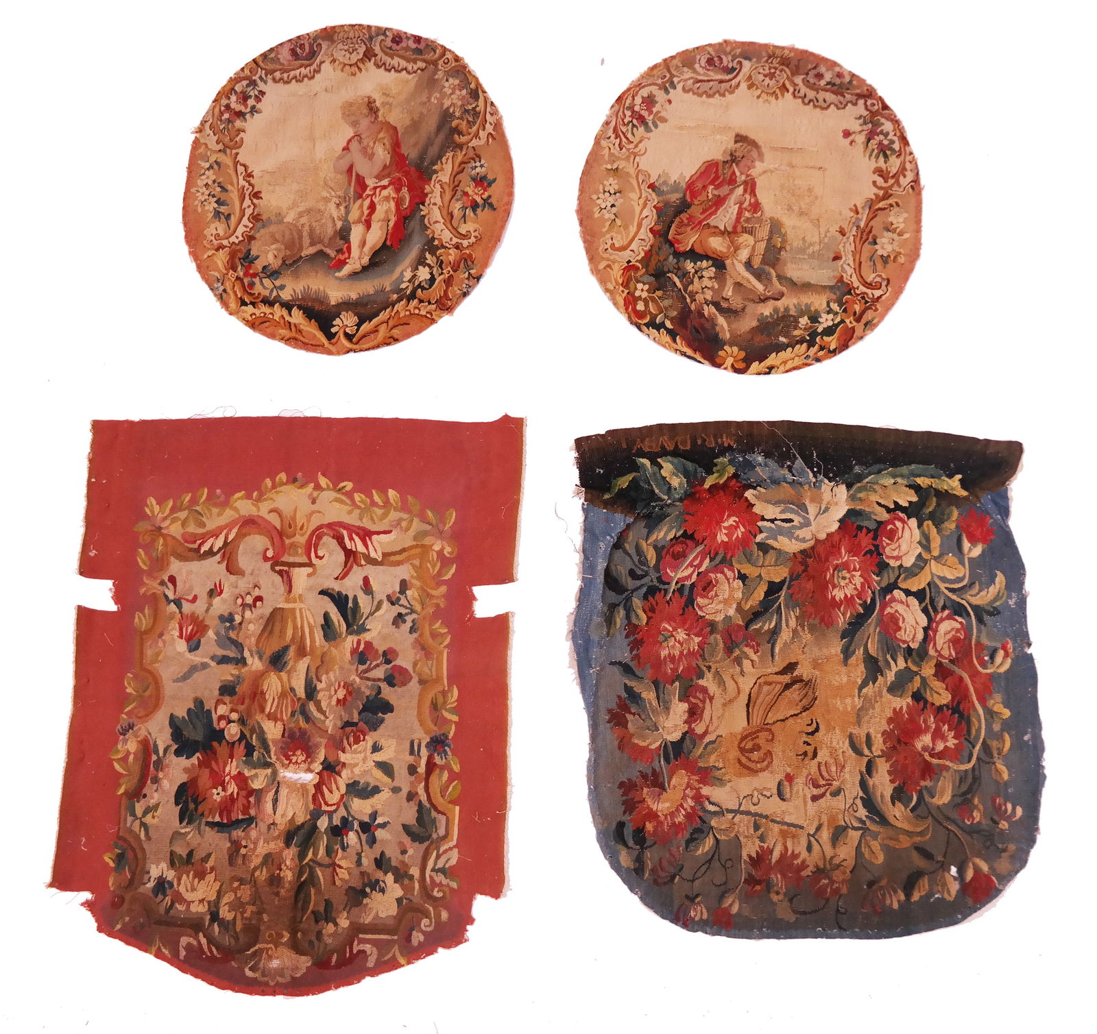 18th/19th C. French Tapestry Chair Covers (4) (1 of 20)