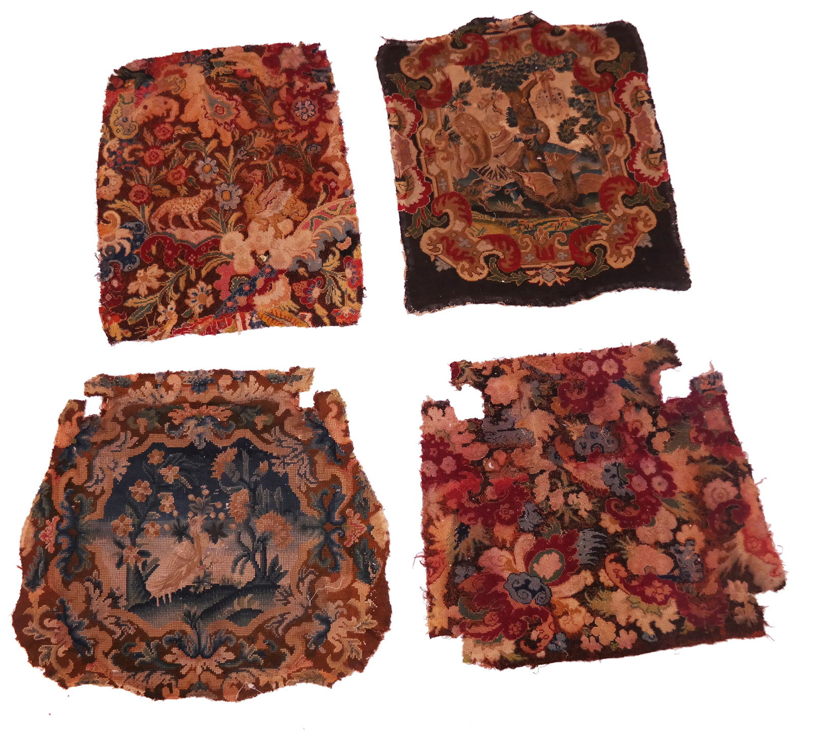 4 18th C. French Regence Needlepoint Chair Covers (1 of 20)