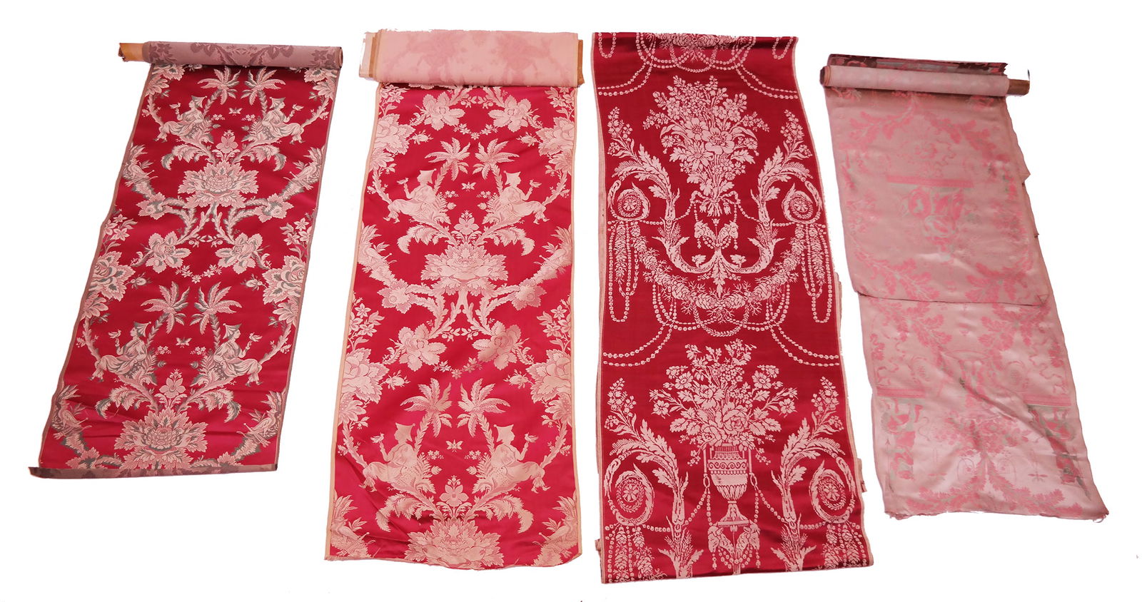 18th C. Revival Red Silk Yardage (4) (1 of 14)