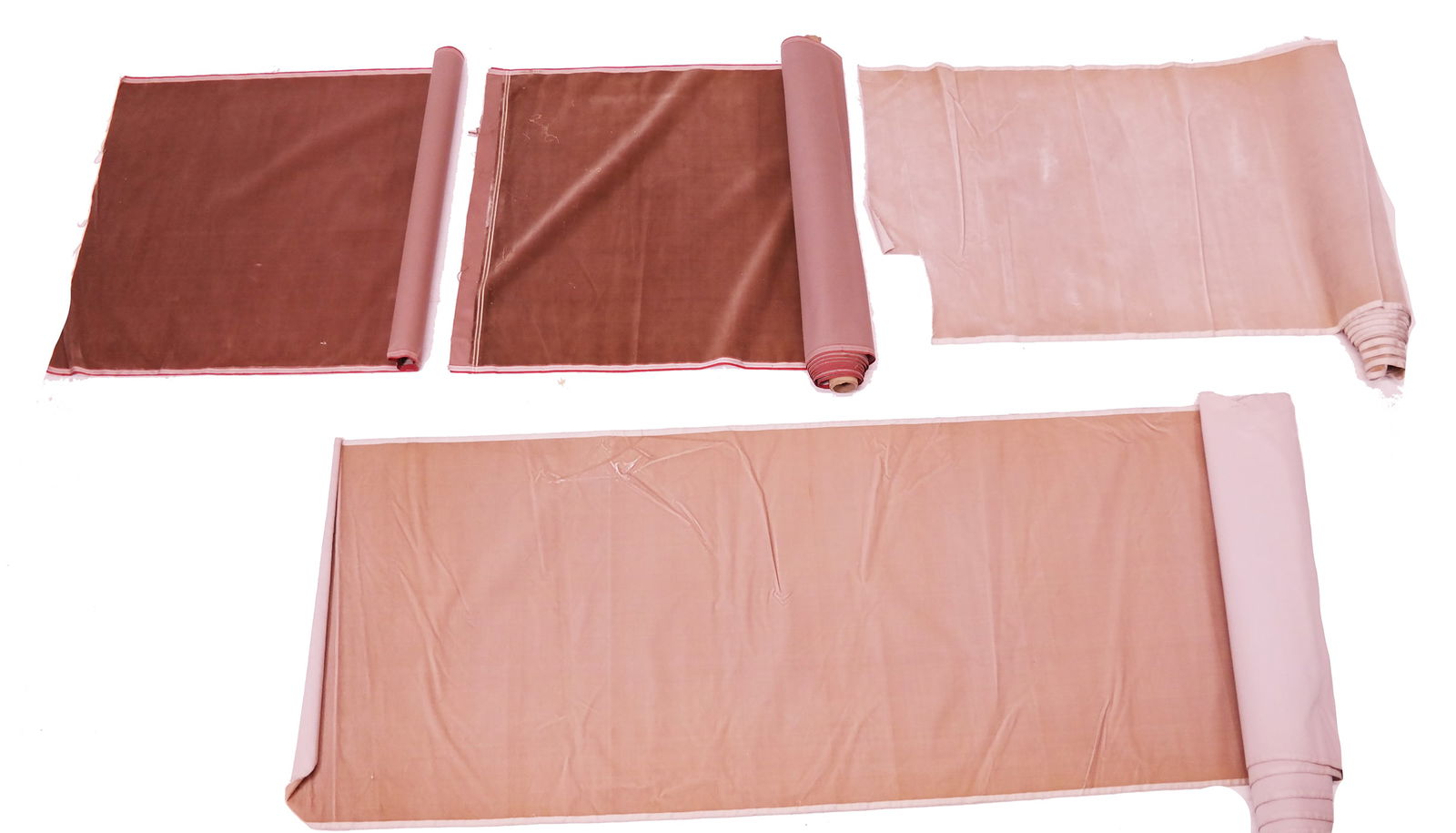 4 Bolts of 20th C. Mauve Silk Velvet (1 of 11)