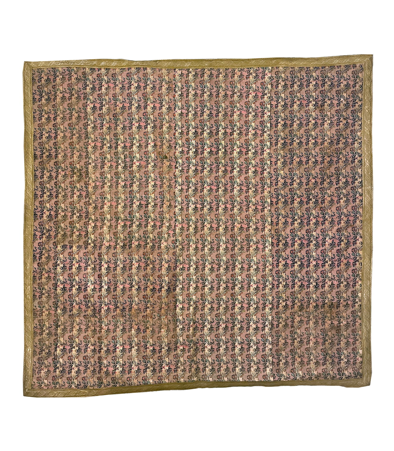 Persian/Iranian Silk Brocade Coverlet, ca. 1800-50 (1 of 4)