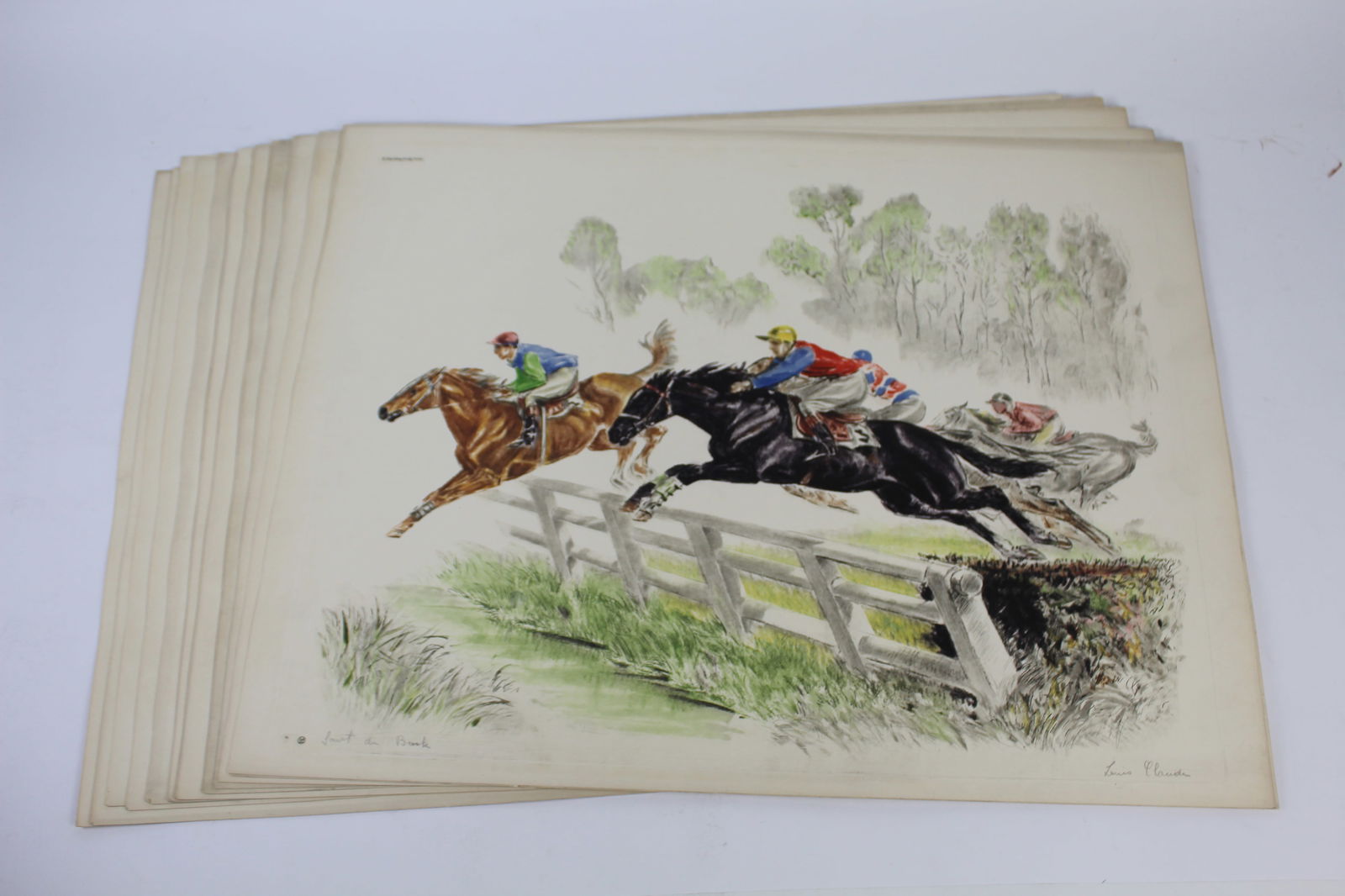 Louis CLAUDE: "Saut de la Riviere" - 15 Etchings (1 of 8)