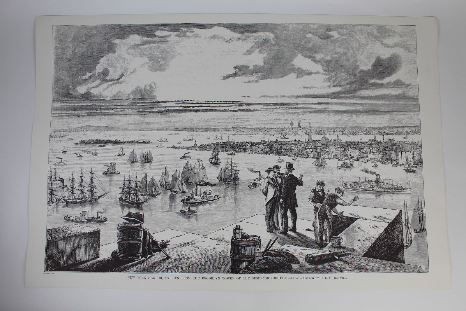 Group of 80+ B&W Prints, "New York Harbor" (1 of 8)