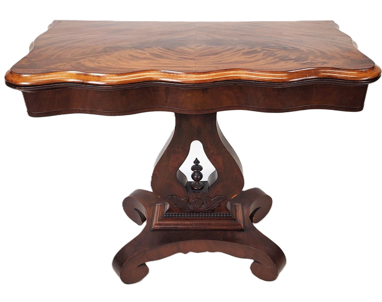 Empire Flame Mahogany Fold-Over Console Table (1 of 11)