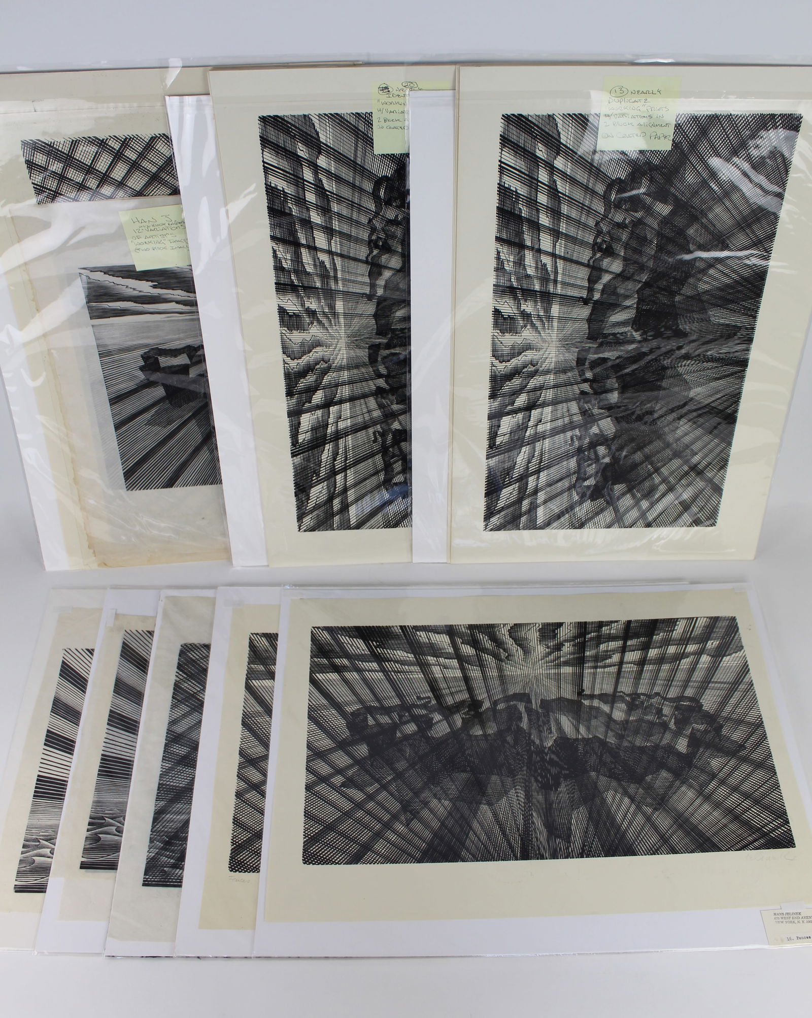 Hans JELINEK: "Fences" - 50 Woodcut Engravings (1 of 6)