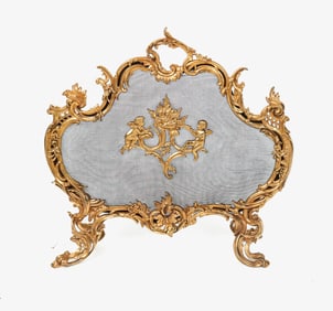 Louis XV Bronze Dore Fireplace Screen